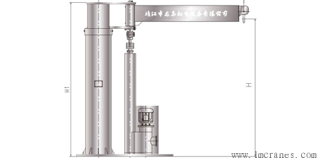 離心機液壓推桿懸臂吊外形尺寸圖