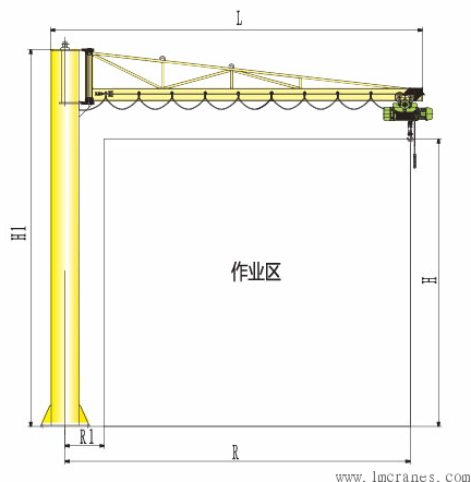 懸臂吊外形尺寸圖